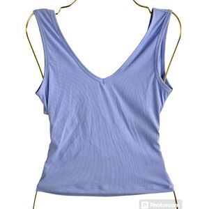 ZYIA Ribbed Active Crop Top w Cross Back Detail Sz S